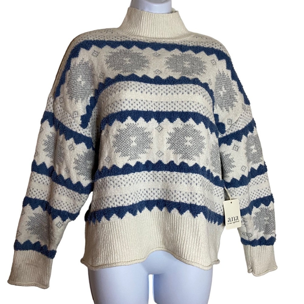 ana a new approach whisper pattern Women’s Soft & Comfy sweater size PXL
